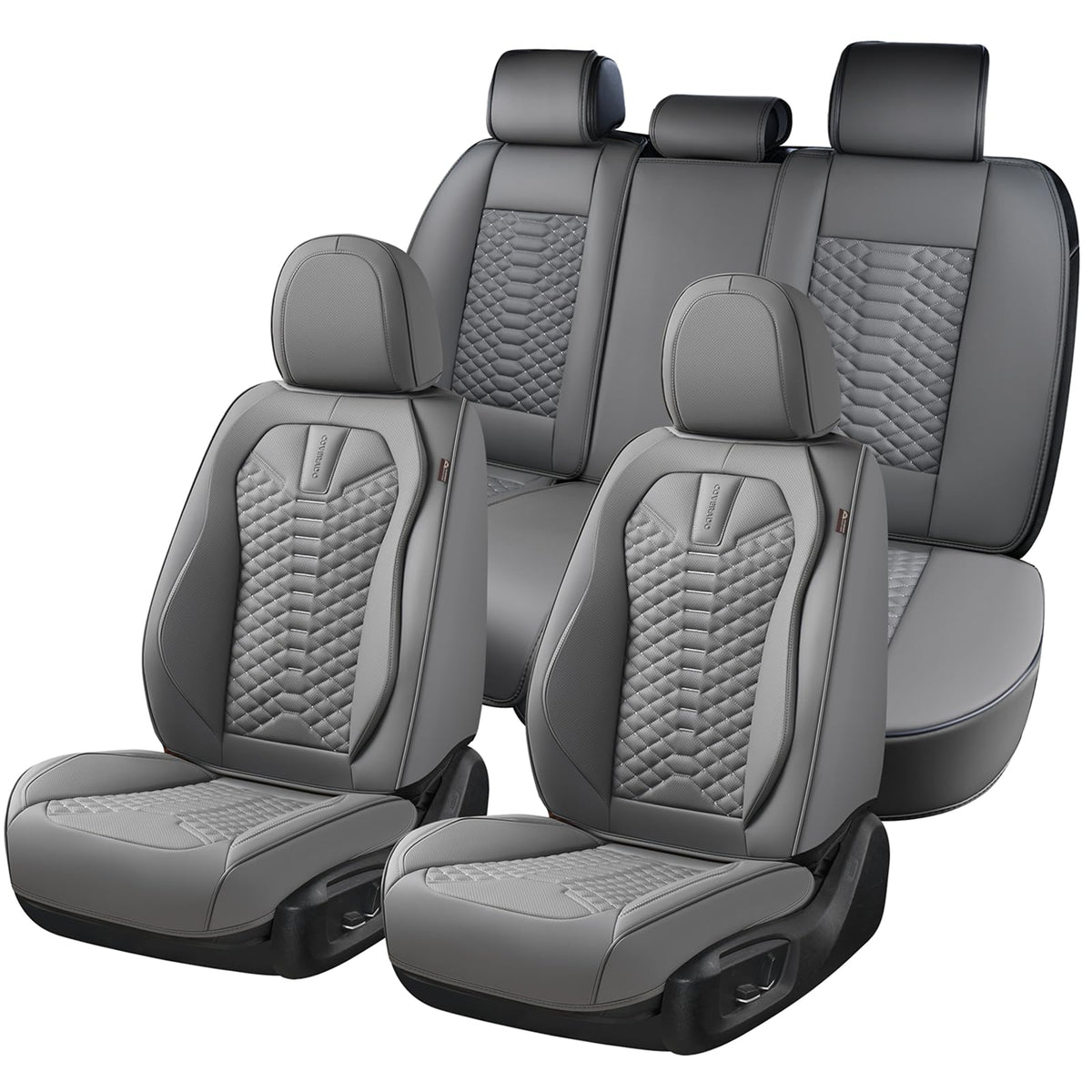Premium Nappa Leather Waterproof Car Seat Covers Full Set