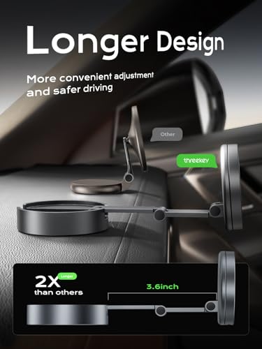 THREEKEY for Qi2 25W Certified Magnetic Car Mount Charger Lite