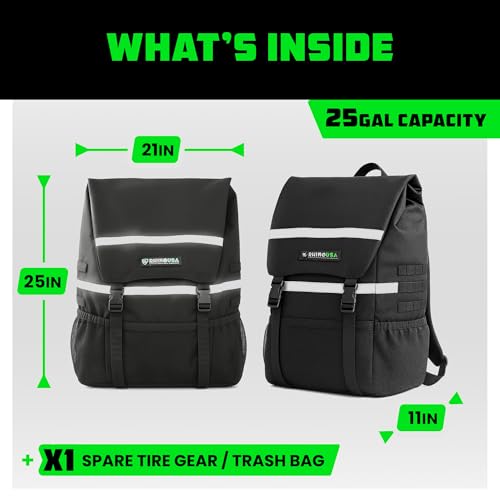 Rhino USA Spare Tire Trash Bag - Overlanding Car Storage for Camping Gear
