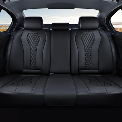 Premium Faux Leather Waterproof Car Seat Covers Full Set