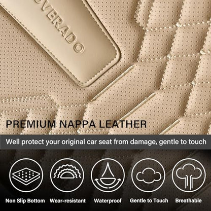 Premium Nappa Leather Waterproof Car Seat Covers Full Set