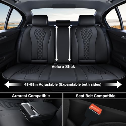 Premium Faux Leather Waterproof Car Seat Covers Full Set