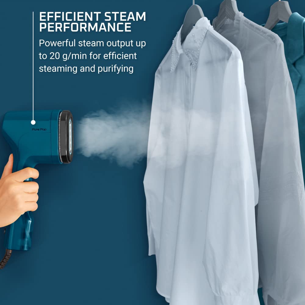 Portable Garment Steamer with Fast Heat-Up & Dual Fabric Care Pads