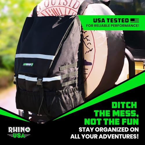 Rhino USA Spare Tire Trash Bag - Overlanding Car Storage for Camping Gear