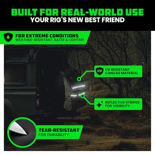Rhino USA Spare Tire Trash Bag - Overlanding Car Storage for Camping Gear