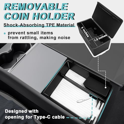 BestEvMod Center Console Organizer Set for 2026 Model Y