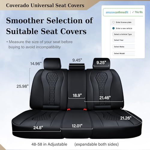 Premium Faux Leather Waterproof Car Seat Covers Full Set