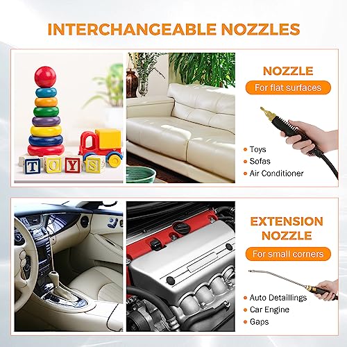 BEAMNOVA 2500W Steam Cleaner for Car High Pressure Steamer Auto Detailing