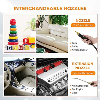 BEAMNOVA 2500W Steam Cleaner for Car High Pressure Steamer Auto Detailing