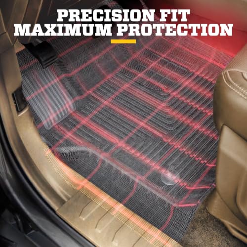 Custom Fit All-Weather Floor Mats Front & Second Row Set