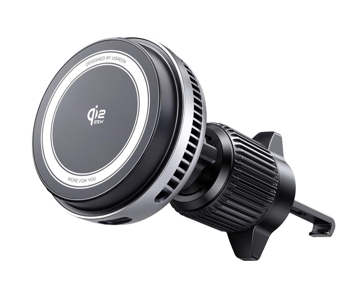 UGREEN Qi2.2 25W Wireless Car Charger Mount with Silent Cooling Fan (TEC)