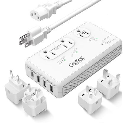 220V to 110V Travel Power Converter 200W Voltage Transformer
