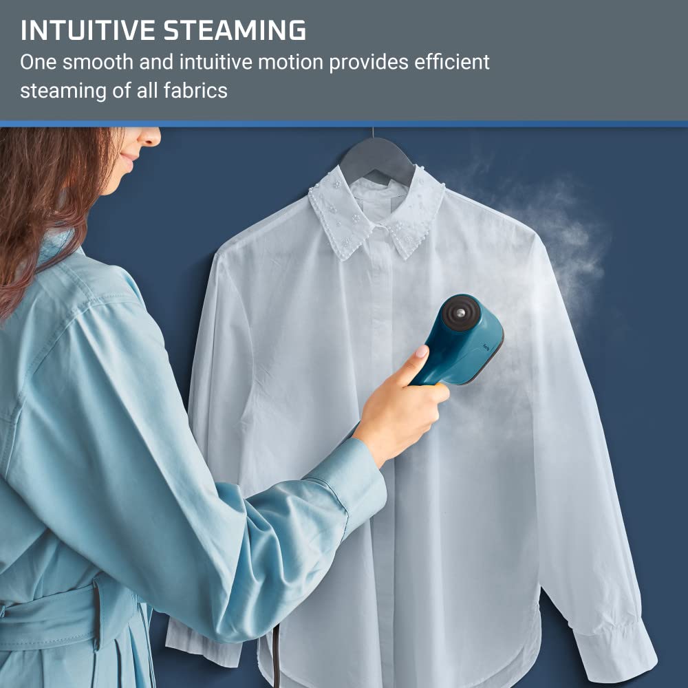 Portable Garment Steamer with Fast Heat-Up & Dual Fabric Care Pads
