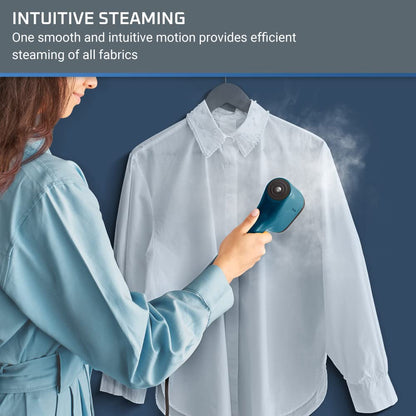 Portable Garment Steamer with Fast Heat-Up & Dual Fabric Care Pads