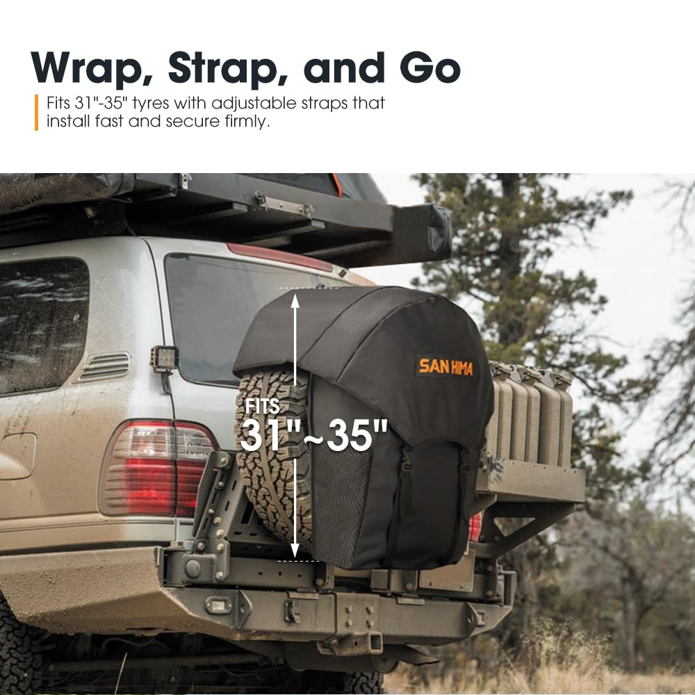 Spare Tire Cargo Storage Bag with Reflective Strips