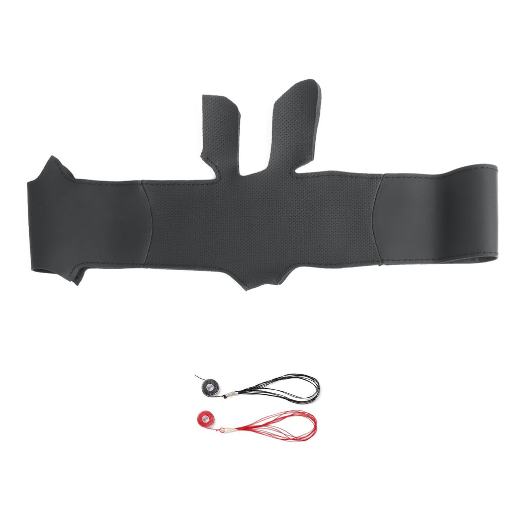Hand Sewn Microfiber Leather Steering Wheel Cover Non-Slip Fit