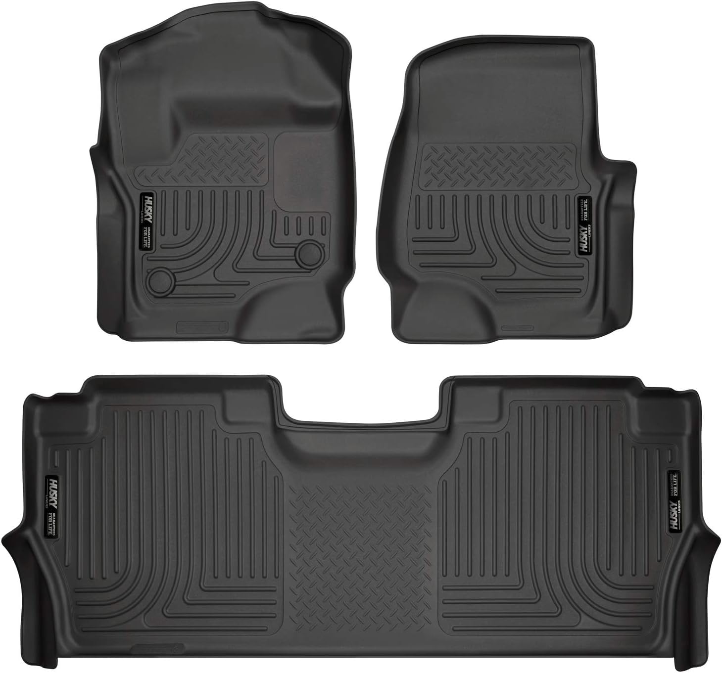 Custom Fit All-Weather Floor Mats Front & Second Row Set