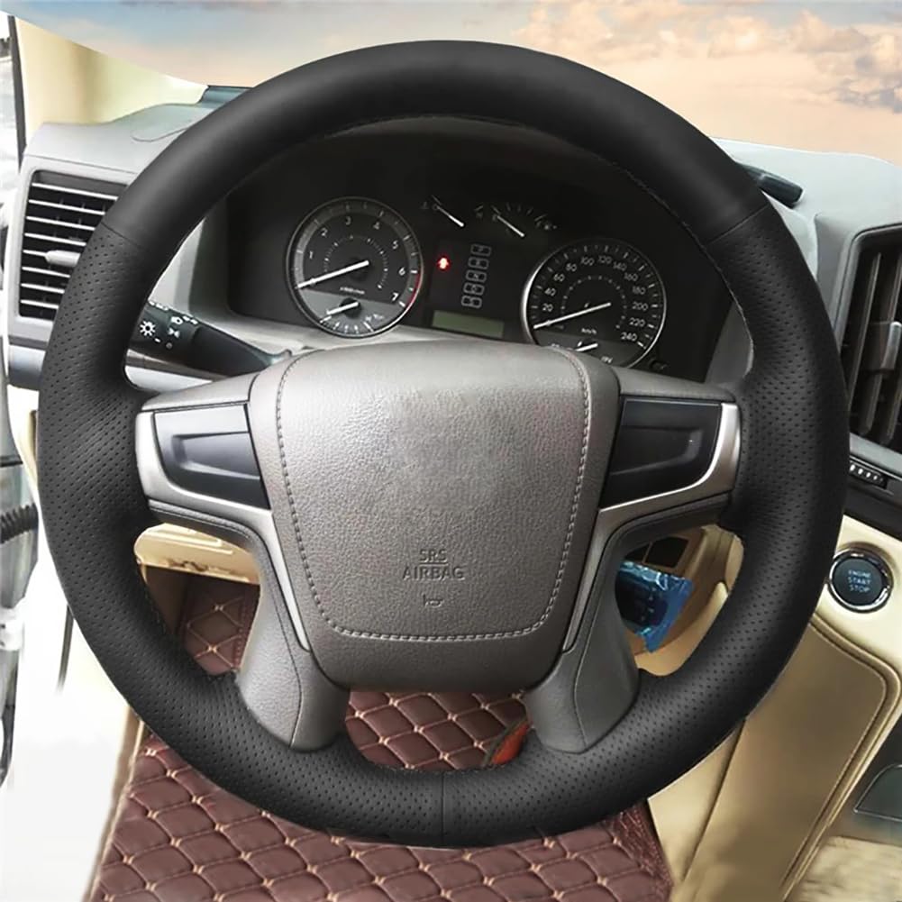 Custom Fit Hand Stitched Genuine Leather Steering Wheel Cover
