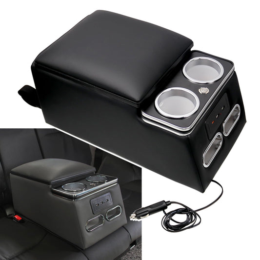 Universal Truck Seat Organizer with LED Light & Storage Console
