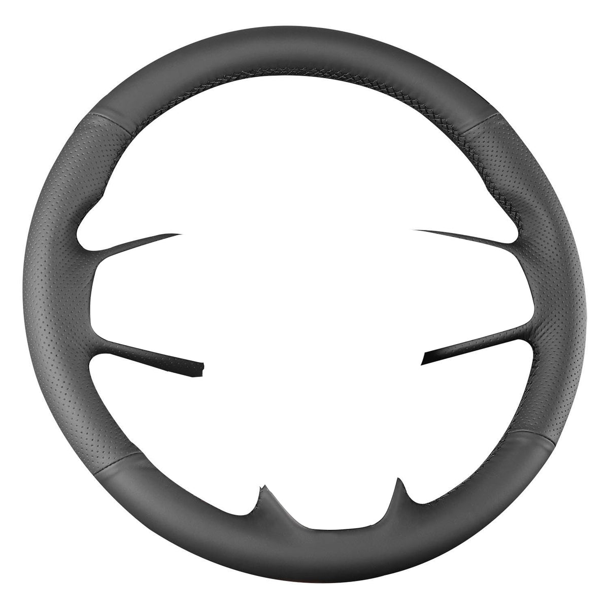 Hand Sewn Microfiber Leather Steering Wheel Cover Non-Slip Fit