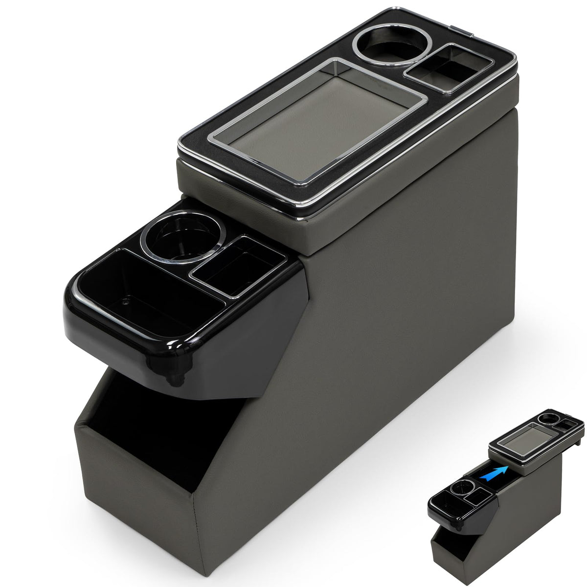 Center Console Organizer with Cup Holders & Storage Space