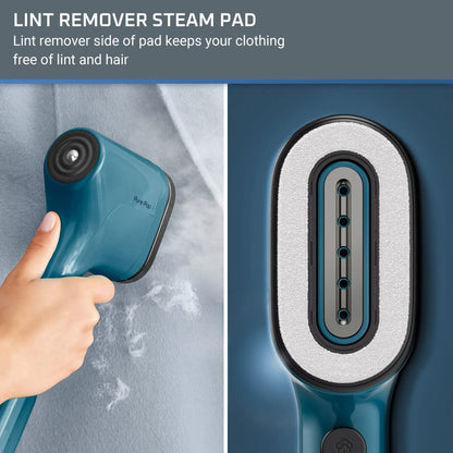 Portable Garment Steamer with Fast Heat-Up & Dual Fabric Care Pads