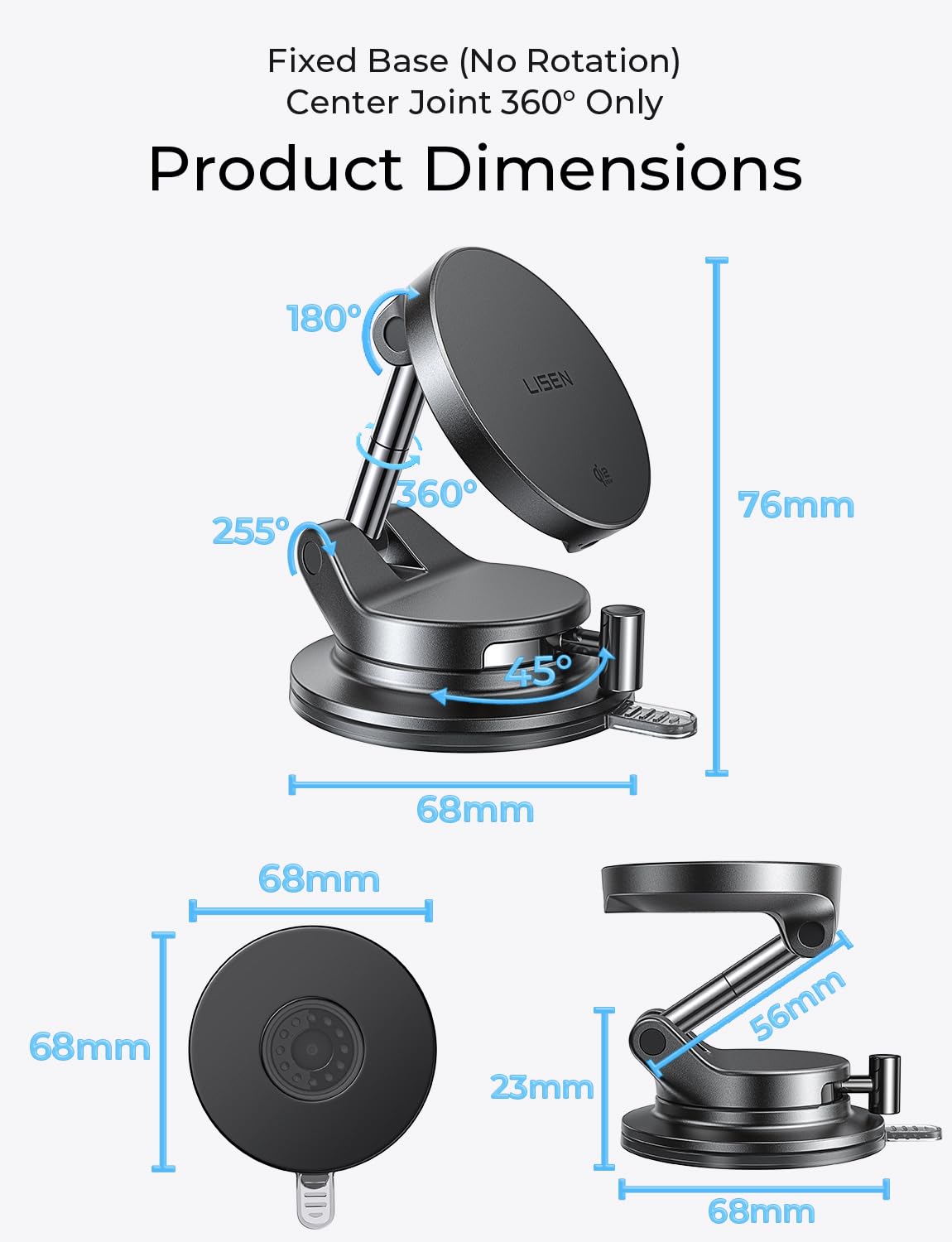 LISEN for 15W Magsafe Car Mount Charger