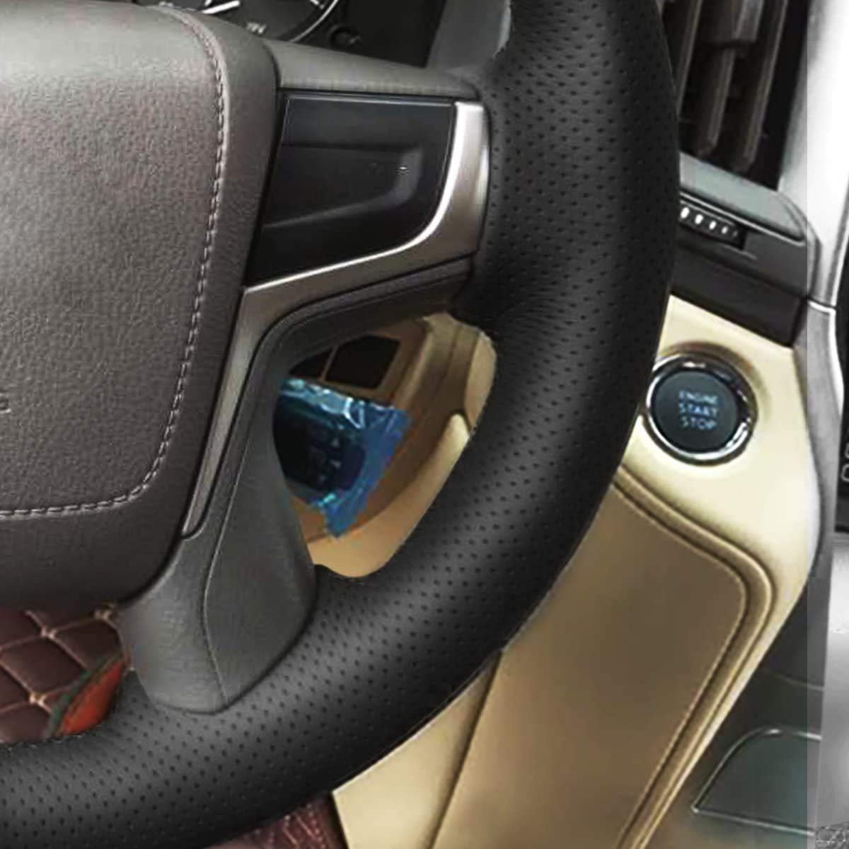 Custom Fit Hand Stitched Genuine Leather Steering Wheel Cover