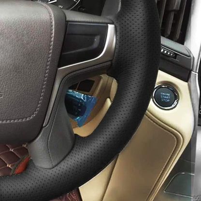 Custom Fit Hand Stitched Genuine Leather Steering Wheel Cover