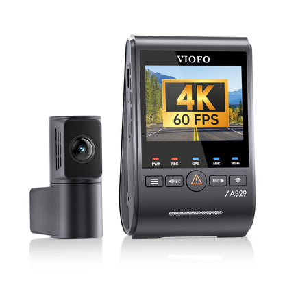 VIOFO A329S 4K 60FPS Dash Cam Front and Rear, STARVIS 2 HDR, Wi-Fi 6