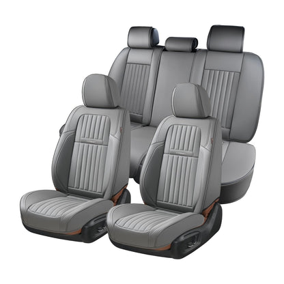 Premium Faux Leather Waterproof Car Seat Covers Full Set