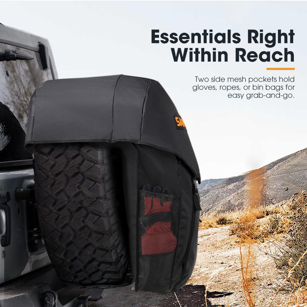 Spare Tire Cargo Storage Bag with Reflective Strips