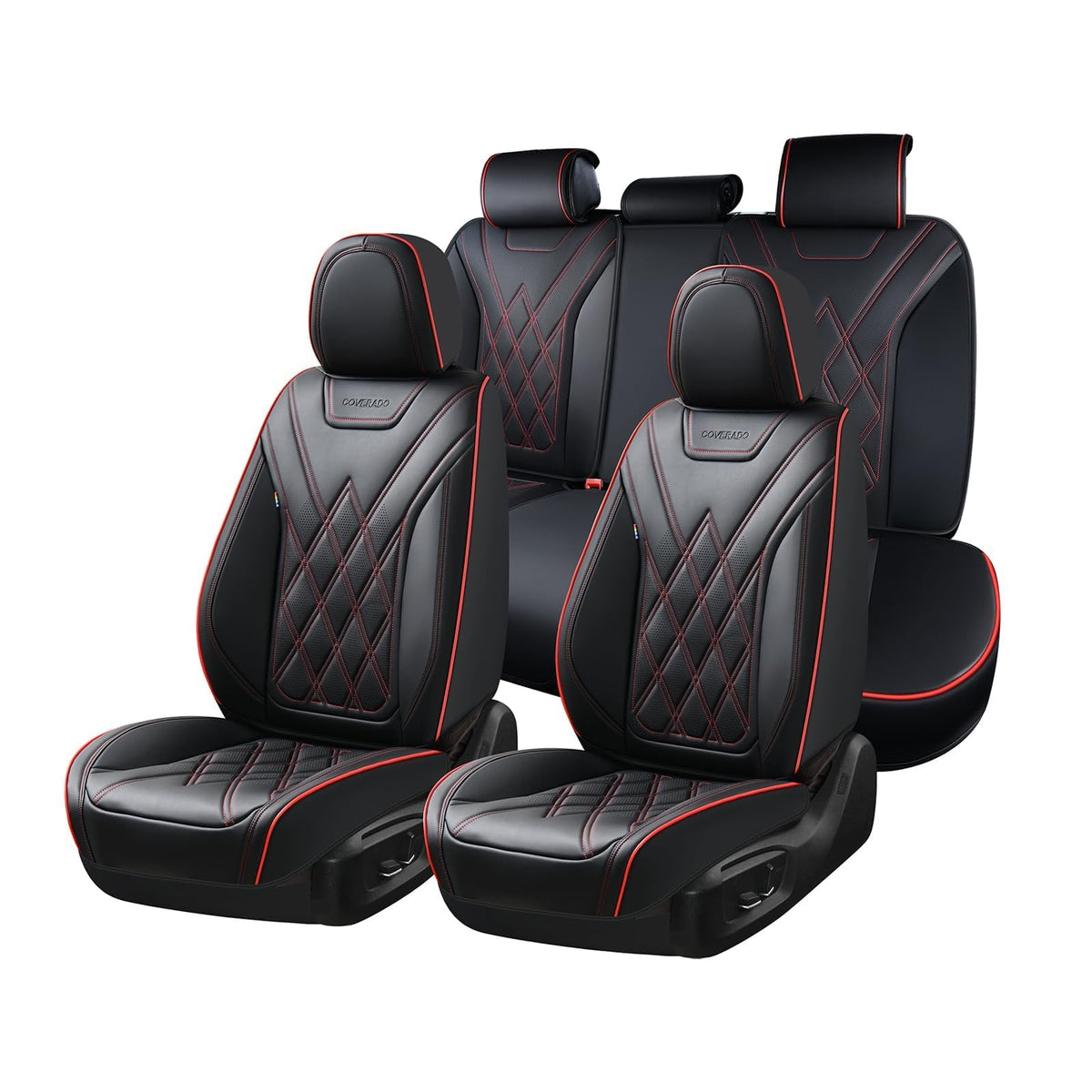 Premium Faux Leather Waterproof Car Seat Covers Full Set
