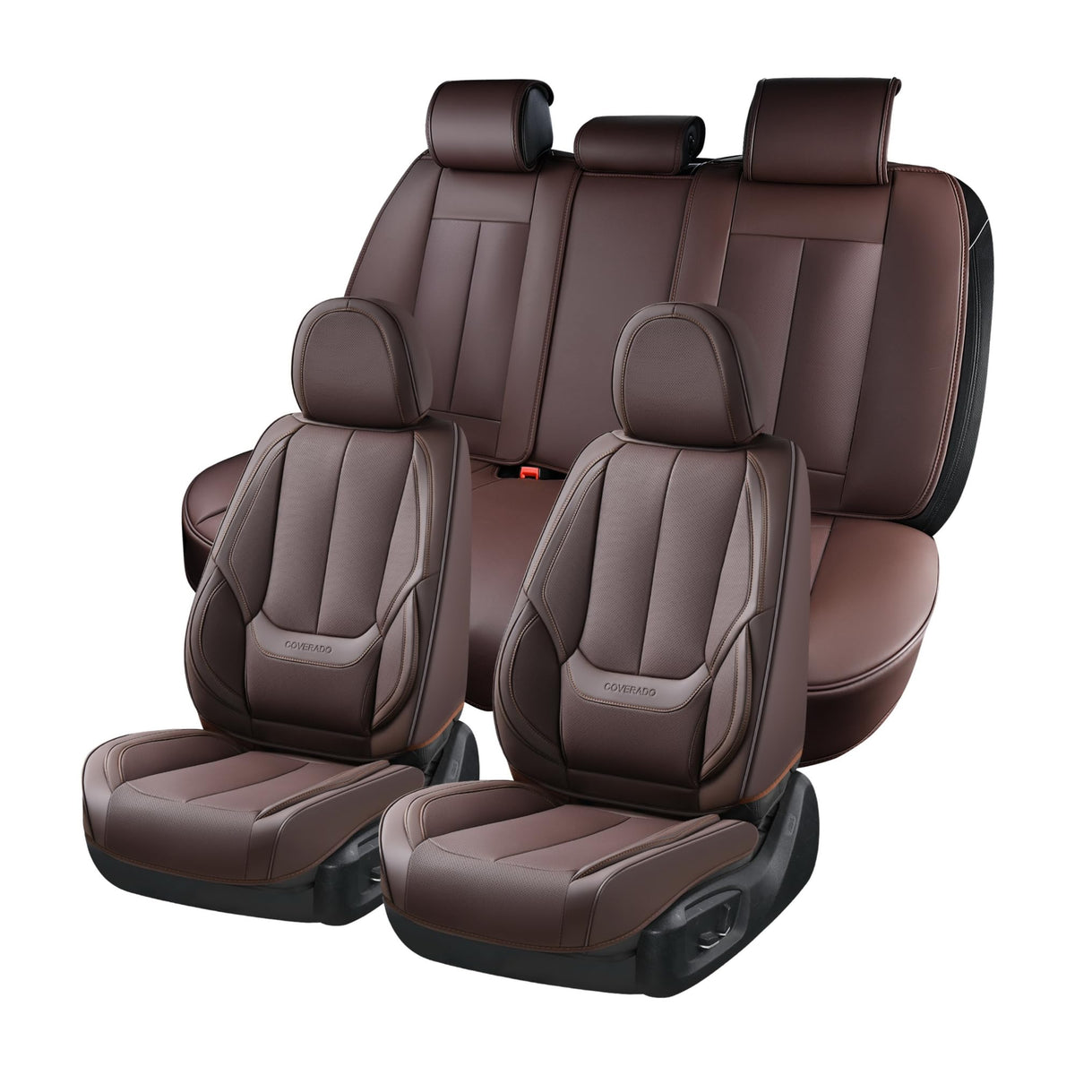 Premium Faux Leather Waterproof Car Seat Covers Full Set