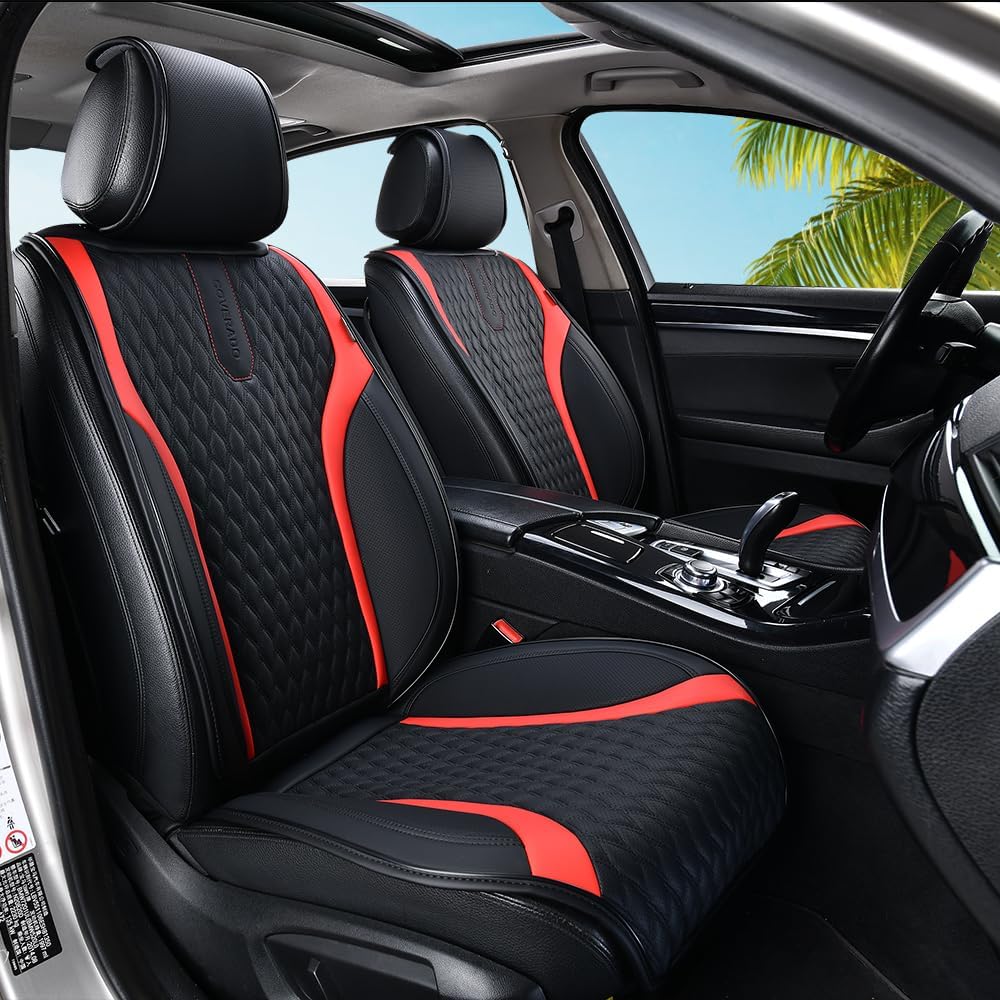 Premium Faux Leather Waterproof Car Seat Covers Full Set