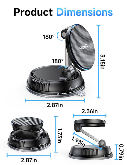 MagSafe Wireless Car Mount Charger with Strong Magnetic Hold