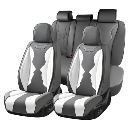 Premium Faux Leather Waterproof Car Seat Covers Full Set