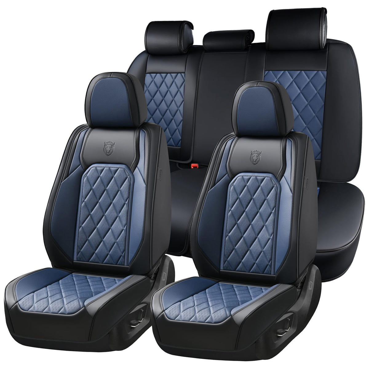 Premium Faux Leather Waterproof Car Seat Covers Full Set