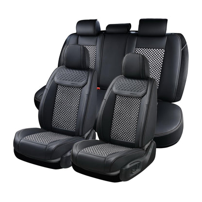 Premium Faux Leather Waterproof Car Seat Covers Full Set