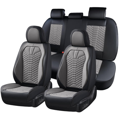 Premium Nappa Leather Waterproof Car Seat Covers Full Set