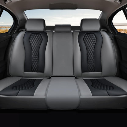 Premium Faux Leather Waterproof Car Seat Covers Full Set