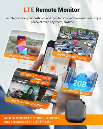 4 Channel 360° Dash Cam with Front Rear & Interior Recording