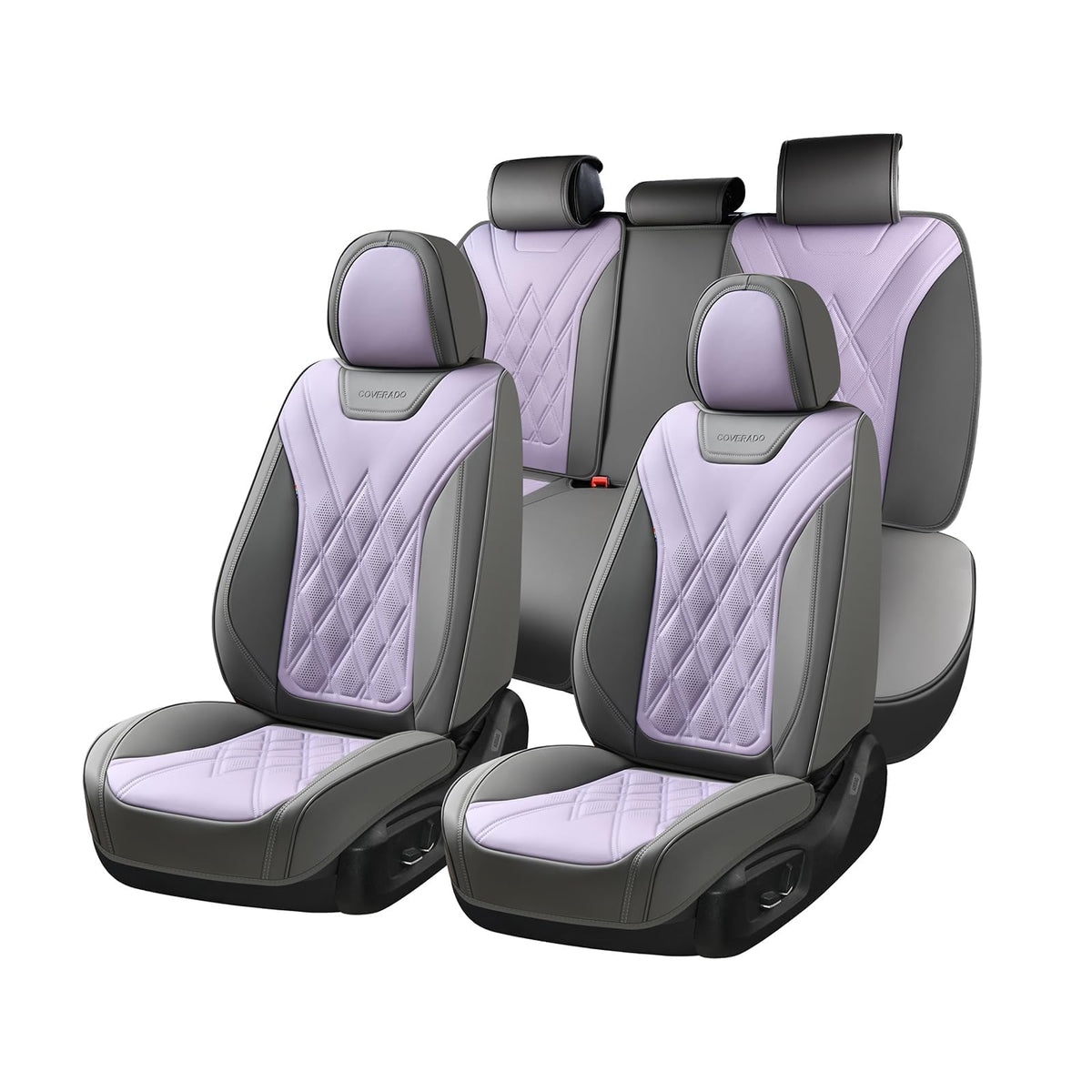 Premium Faux Leather Waterproof Car Seat Covers Full Set