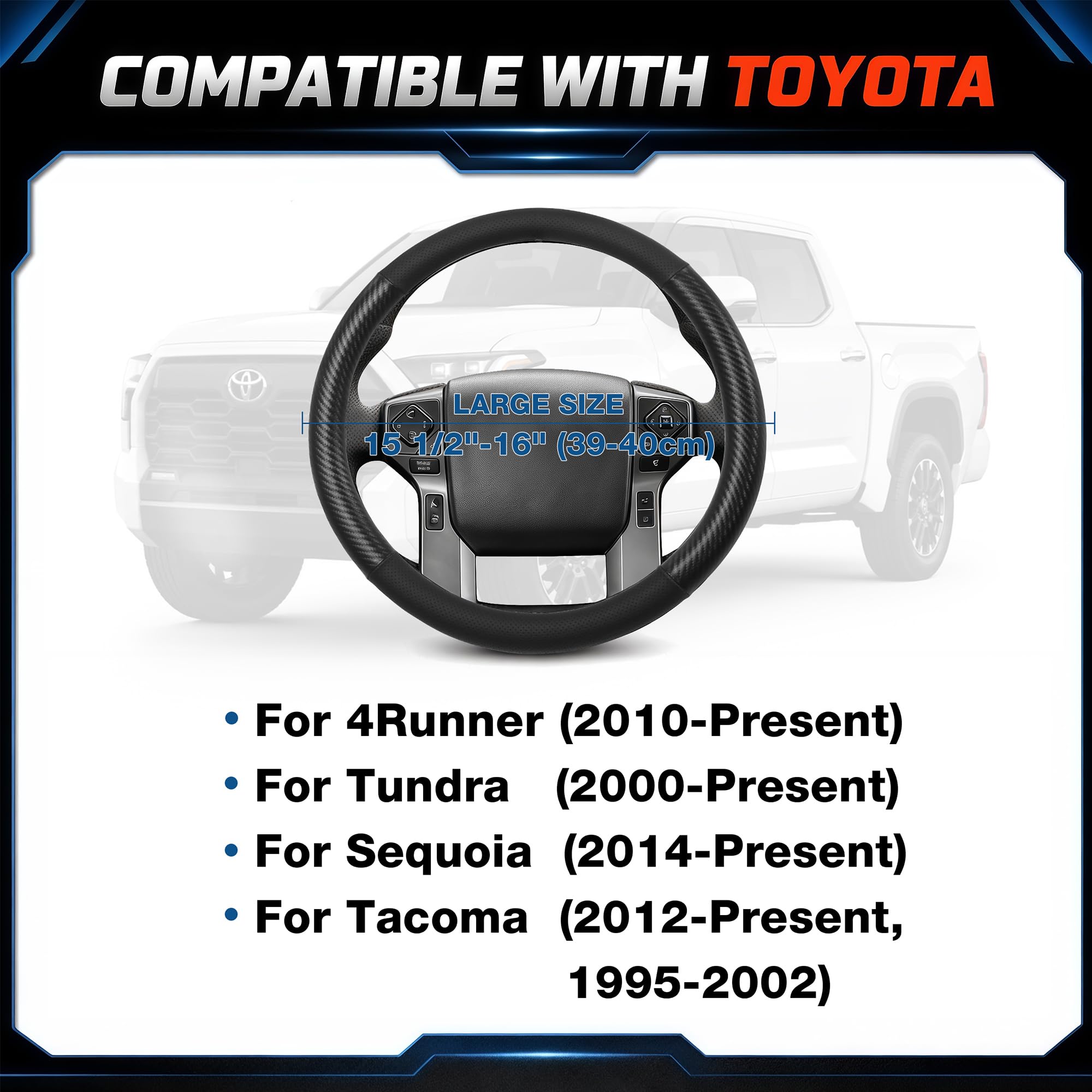 Steering Wheel Cover for Toyota 4Runner, Tacoma, Tundra, Sequoia