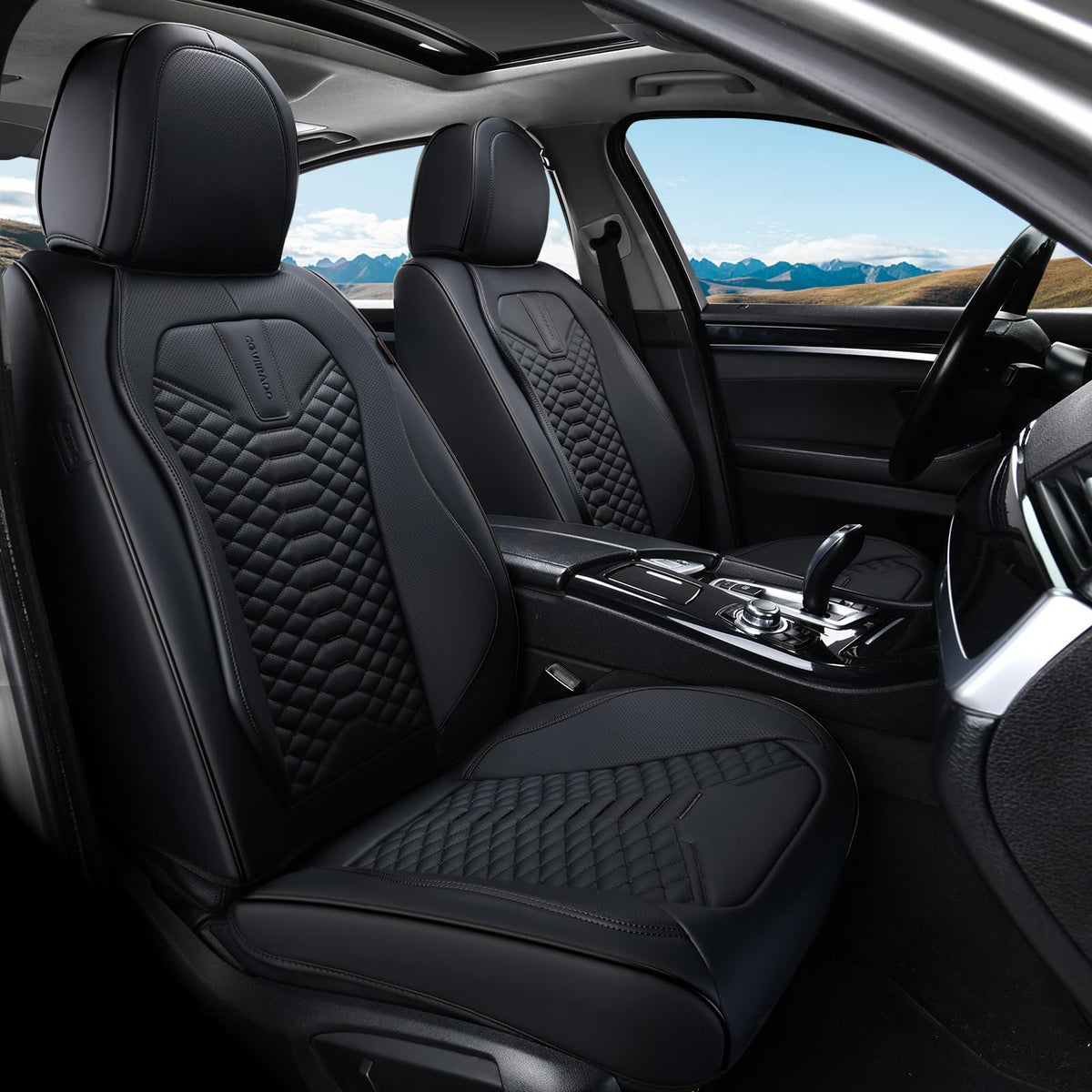 Premium Nappa Leather Waterproof Car Seat Covers Full Set