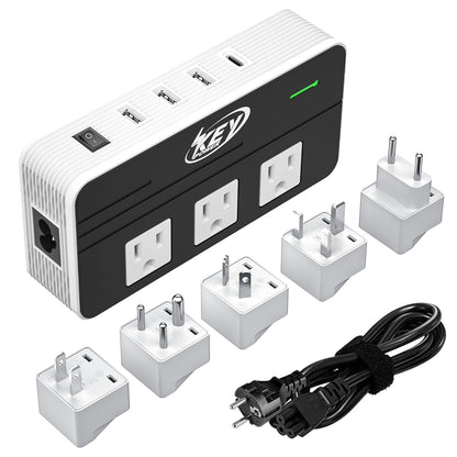 Key Power 230-Watt Step Down 220V to 110V Voltage Converter