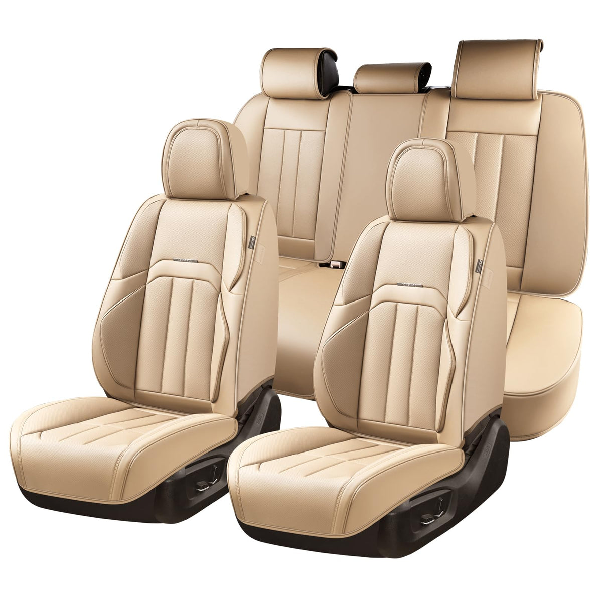 Premium Faux Leather Waterproof Car Seat Covers Full Set