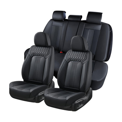 Premium Faux Leather Waterproof Car Seat Covers Full Set