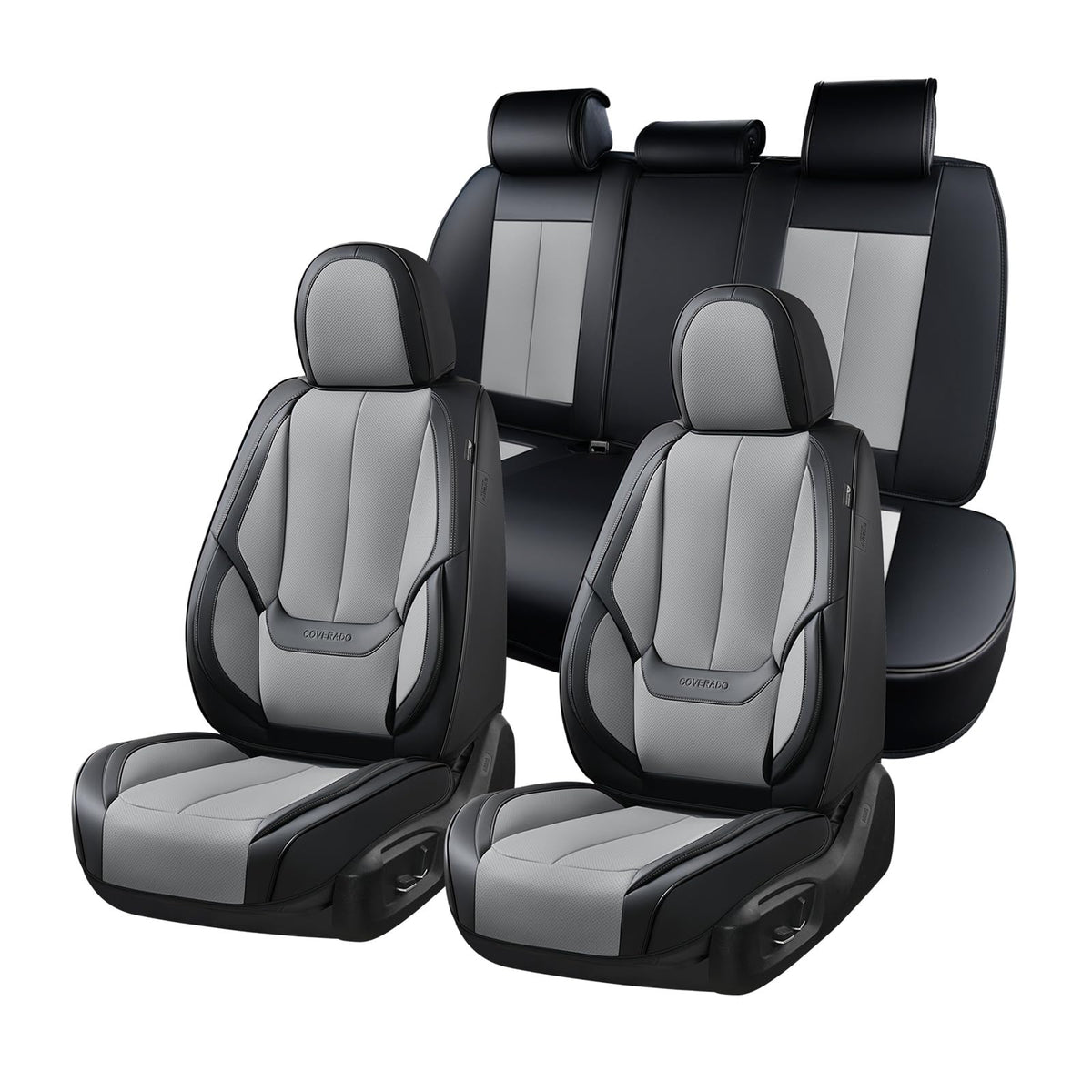 Premium Faux Leather Waterproof Car Seat Covers Full Set