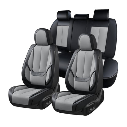 Premium Faux Leather Waterproof Car Seat Covers Full Set